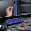 WORKPRO Magnetic Hex Bit Organizer 39 Hole Screwdriver Drill Bit Holder Tray with Strong Magnetic Base Accessories Storage Grid for 14 Inch Hex Bit amp Drive Bit Adapter Red Bits Not IncludedBlue