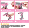 WORKPRO Pink Cordless Hot Melt Glue Gun 72V Rechargeable Fast Preheating Glue Gun Kit with 20 Pc Premium Mini Glue Stick AutomaticPowerOff Glue Gun for Art Craft Decoration  Pink RibbonPink