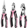 WORKPRO 3Piece Pliers Set Pink Pliers Tool Set Including Needle Nose Pliers Diagonal Cutting Pliers and Slip Joint Pliers for Plumbing Automotive and General Applications  Pink RibbonWORKPRO 3Piece Pliers Set Pink Pliers Tool Set Including Needle Nose Pliers Diagonal Cutting Pliers and Slip Joint Pliers for Plumbing Automotive and General Applications  Pink Ribbon