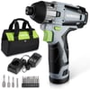 WORKPRO Cordless Impact Driver Kit 14 Hex Electric Impact DrillDriver Set with 12V 20Ah Lithiumion Battery 1 Hour Fast Charge Variable Speed 14pc Driver Bits and Tool Bag IncludedWORKPRO Cordless Impact Driver Kit 14 Hex Electric Impact DrillDriver Set with 12V 20Ah Lithiumion Battery 1 Hour Fast Charge Variable Speed 14pc Driver Bits and Tool Bag Included