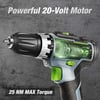 imageWORKPRO 20V Cordless DrillDriver Kit 38 182 Torque Setting Variable Speed 20 Ah Liion Battery and 1 Hour Fast Charger