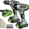 imageWORKPRO 20V Cordless Drill Combo Kit Drill Driver and Impact Driver with 2x 20Ah Batteries and 1 Hour Fast Charger