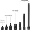 imageWORKPRO 12quot Drive Impact Socket Set with Extension Bars Premium CrV Steel Complete 55Piece SAE and Metric Sockets with Enhanced Storage Case