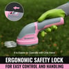 imageWORKPRO Cordless Grass Shear ampamp Shrubbery Trimmer  2 in 1 Handheld Hedge Trimmer Electric Grass Trimmer Hedge ShearsGrass Cutter Rechargeable LithiumIon Battery and TypeC Cable Included Pink RibbonPink