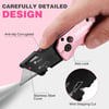 imageWORKPRO Folding Utility Knife Quick Change SK5 Pink Box Cutter Aluminum Handle Razor Knife for Boxes Cartons Cardboard 10 Extra Blades Included  Pink Ribbon