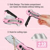 imageWORKPRO Folding Utility Knife QuickChange Pink Box Cutter with Blade Storage Compartment Hidden in Lightweight Aluminum Diecast Handle 12 Extra Blades Included  Pink Ribbon