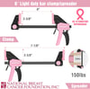 imageWORKPRO Mini Bar Clamps for Woodworking 6quot2 and 412quot2 4Piece OneHanded ClampSpreader LightDuty QuickChange F Clamp with 150lbs Load Limit  Pink RibbonPink