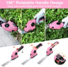 imageWORKPRO Pink Cordless Grass Shear ampamp Shrubbery Trimmer  2 in 1 Handheld Hedge Trimmer 72V Electric Grass Trimmer Hedge ShearsGrass Cutter 20Ah Rechargeable LithiumIon Battery  Pink RibbonPink