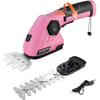 imageWORKPRO Pink Cordless Grass Shear ampamp Shrubbery Trimmer  2 in 1 Handheld Hedge Trimmer 72V Electric Grass Trimmer Hedge ShearsGrass Cutter 20Ah Rechargeable LithiumIon Battery  Pink RibbonPink