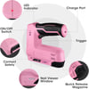 imageWORKPRO 36V Power Electric Cordless 2in1 Staple and Nail Gun 20Ah Battery Powered Stapler for Upholstery Crafts DIY Including USB Charger Cable 2000PCS of Staples and Nails  Pink RibbonPink