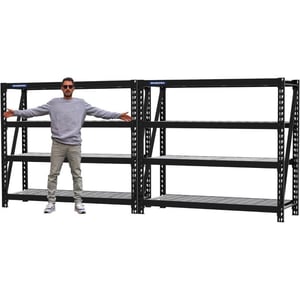 WORKPRO 5Tier Metal Shelving Unit 48W x 24D x 72H Heavy Duty Adjustable Storage Rack 4000 lbs Load Capacity Total for Garage Basement Warehouse Workshop2