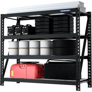 WORKPRO 3Tier Garage Shelving Unit Heavy Duty 5400 LBS Load Capacity Metal Storage Rack 50W x 18D x 47H Height Adjustable Industrial Shelving for Garage Warehouse Shop1 68W x 24D x 65H