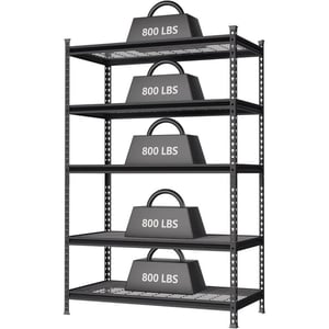 WORKPRO 3Tier Garage Shelving Unit Heavy Duty 5400 LBS Load Capacity Metal Storage Rack 50W x 18D x 47H Height Adjustable Industrial Shelving for Garage Warehouse Shop1 48u201DW x 24u201DD x 72u201DH