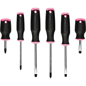 WORKPRO 6Piece Pink Magnetic Screwdrivers Set Includes 3 Slotted amp 3 Phillips Screwdrivers Stubby Screwdrivers Hand Tool Kit for WomanPink RibbonWORKPRO 6Piece Pink Magnetic Screwdrivers Set Includes 3 Slotted amp 3 Phillips Screwdrivers Stubby Screwdrivers Hand Tool Kit for WomanPink Ribbon