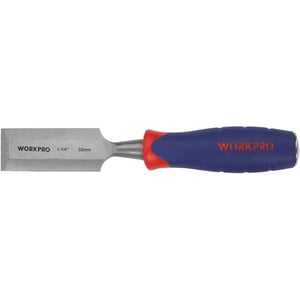 WORKPRO W043007 Wood Chisel 1 In Wide Blade ChromeVanadium Steel Construction Single Pack114 in