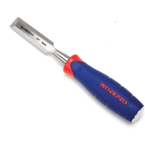 WORKPRO W043007 Wood Chisel 1 In Wide Blade ChromeVanadium Steel Construction Single Pack34 in