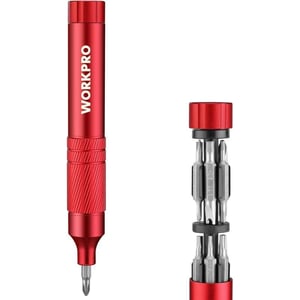 WORKPRO 24in1 Precision Screwdriver Pen Style MultiBit Screwdriver Glasses Screwdriver with S2 Steel Small Screwdriver Bits Ideal for Eyeglass Watch Laptop Phone Jewelry and Electronic BlueRed