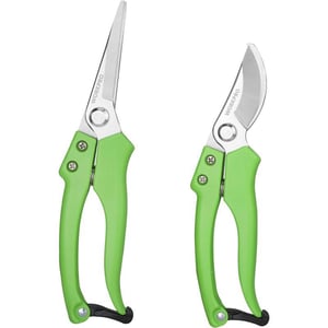 WORKPRO Garden Clippers 2 Pcs Flower Scissors Include 8 Bypass Pruner and 85 Straight Blade Shear Professional Pruning Shears Kit for Cutting Flowers Trimming Plants Fruits PickingWORKPRO Garden Clippers 2 Pcs Flower Scissors Include 8 Bypass Pruner and 85 Straight Blade Shear Professional Pruning Shears Kit for Cutting Flowers Trimming Plants Fruits Picking