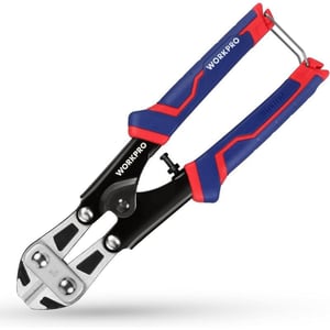 WORKPRO Mini Bolt Cutter 8inch Spring Loaded Small Heavy Duty Wire Cable Cutter Snips Clippers with Soft AntiSlip Handle8inch210mm Upgraded Handle