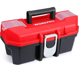 WORKPRO Tool Box Portable 13 with Removable Tray Heavy Duty Toolbox with Metal Latch Rated up to 33 Lbs PP Plastic Small Tool Boxes with Small Parts Organizer in Lid black amp redWORKPRO Tool Box Portable 13 with Removable Tray Heavy Duty Toolbox with Metal Latch Rated up to 33 Lbs PP Plastic Small Tool Boxes with Small Parts Organizer in Lid black amp red