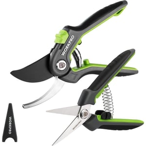 WORKPRO Garden Pruning Shears 2 Pack 8 Bypass Pruning Shears and 625 Straight Garden Scissors Premium Plant Shears Garden Clippers Hand Tools for Cutting Flowers Trimming Plants Picking FruitsWORKPRO Garden Pruning Shears 2 Pack 8 Bypass Pruning Shears and 625 Straight Garden Scissors Premium Plant Shears Garden Clippers Hand Tools for Cutting Flowers Trimming Plants Picking Fruits