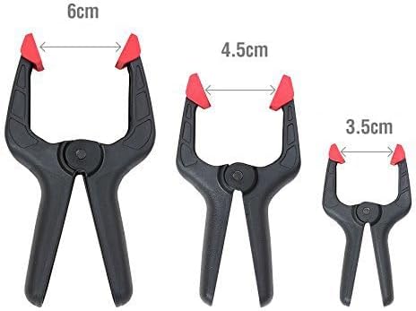 imageWORKPRO 16Piece Nylon Spring Clamp Set4pc 612quot 6pc 412quot  6pc 338quot for Woodworking Photography Studios and DIY Works BlackBlack