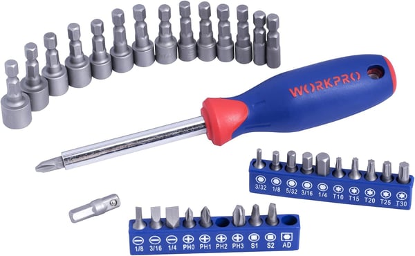 WORKPRO Socket Wrench Set 164piece Mechanics Tool Kit 14 Inch 38 Inch and 12 Inch Drive Quick Release Ratchet Metric and Standard 6Point 12Point Sockets with Blow Molded CaseWORKPRO Socket Wrench Set 164piece Mechanics Tool Kit 14 Inch 38 Inch and 12 Inch Drive Quick Release Ratchet Metric and Standard 6Point 12Point Sockets with Blow Molded Case