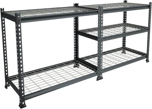 WORKPRO 5Tier Metal Storage Shelving Unit 48W x 24D x 72H Adjustable Storage Rack Heavy Duty Shelf 4000 lbs Load Capacity Total for Garage Kitchen Bathroom Warehouse BlackSliver36u201DW x 18u201DD x 72u201DH Grey