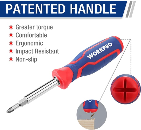 WORKPRO 15in1 Multibit Screwdriver Set Tool All in One Portable Multipurpose Screwdriver SlottedPhilipsTorxSquareWORKPRO 15in1 Multibit Screwdriver Set Tool All in One Portable Multipurpose Screwdriver SlottedPhilipsTorxSquare