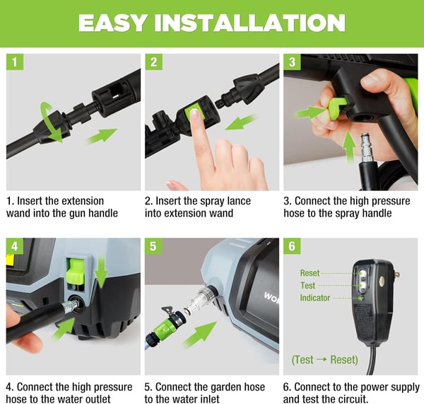 WORKPRO Compact Pressure Washer 1900 Max PSI 18 GPM 12Amp Electric High Pressure Washer with 4 Nozzles Soap Applicator and Pressure Washer Hose Power Washer Cleans CarsGardenFencesPatiosWORKPRO Compact Pressure Washer 1900 Max PSI 18 GPM 12Amp Electric High Pressure Washer with 4 Nozzles Soap Applicator and Pressure Washer Hose Power Washer Cleans CarsGardenFencesPatios