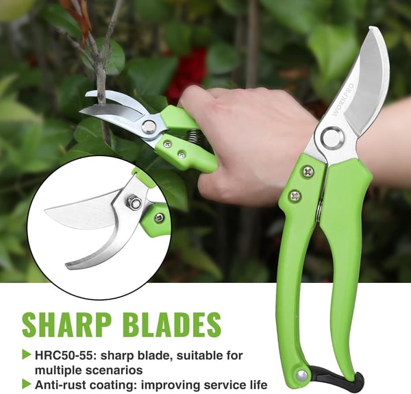 WORKPRO Garden Clippers 2 Pcs Flower Scissors Include 8 Bypass Pruner and 85 Straight Blade Shear Professional Pruning Shears Kit for Cutting Flowers Trimming Plants Fruits PickingWORKPRO Garden Clippers 2 Pcs Flower Scissors Include 8 Bypass Pruner and 85 Straight Blade Shear Professional Pruning Shears Kit for Cutting Flowers Trimming Plants Fruits Picking