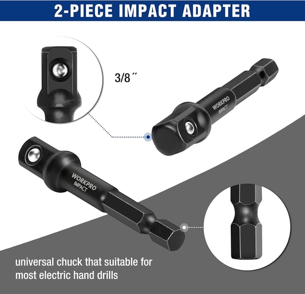 WORKPRO 15 Pieces Impact Bolt amp Nut Remover Set 38 Drive Bolt Extractor for Removing Stripped Damaged Rounded off and Rusted Bolts amp NutsWORKPRO 15 Pieces Impact Bolt amp Nut Remover Set 38 Drive Bolt Extractor for Removing Stripped Damaged Rounded off and Rusted Bolts amp Nuts