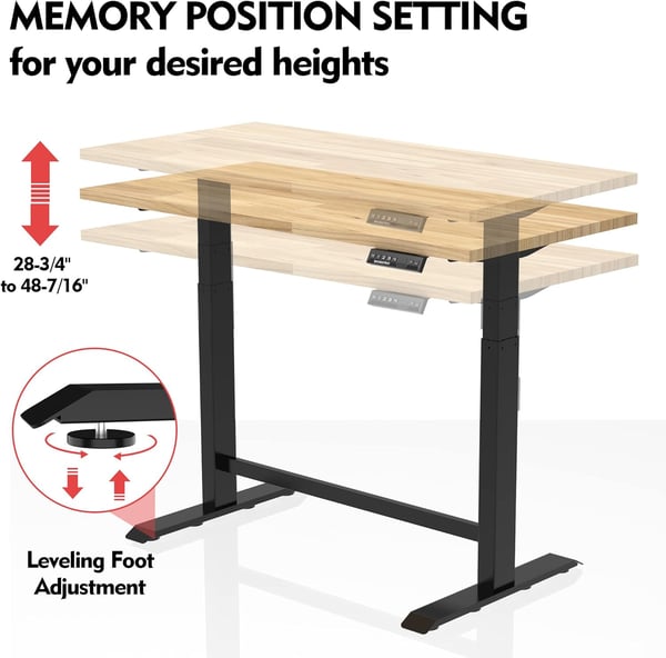 WORKPRO 48 Height Adjustable Work Table with Crank Handle and Casters 48 x 24 Wooden Top Standing Desk Workbench Heights from 2938 500 Lbs Load Capacity for Garage Office Home4FT Electric Lifting