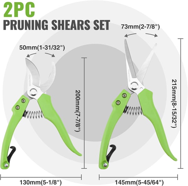 WORKPRO Garden Clippers 2 Pcs Flower Scissors Include 8 Bypass Pruner and 85 Straight Blade Shear Professional Pruning Shears Kit for Cutting Flowers Trimming Plants Fruits PickingWORKPRO Garden Clippers 2 Pcs Flower Scissors Include 8 Bypass Pruner and 85 Straight Blade Shear Professional Pruning Shears Kit for Cutting Flowers Trimming Plants Fruits Picking