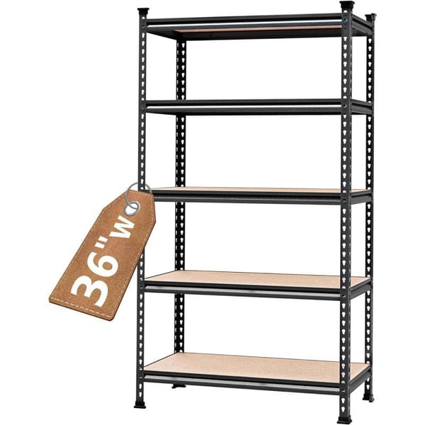 WORKPRO 3Tier Garage Shelving Unit Heavy Duty 5400 LBS Load Capacity Metal Storage Rack 50W x 18D x 47H Height Adjustable Industrial Shelving for Garage Warehouse Shop2 36u201DW x 18u201DD x 72u201DH