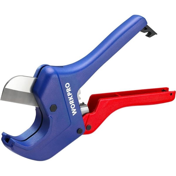 WORKPRO Ratchet PVC Pipe Cutter Tool Up to 212 Pex Cutting Tool for Cutting PEX PVC PPR and Plastic Hoses with Sharp 5Cr15MoV Stainless Steel Blades Suitable for Home Repairs and Plumbers15842mm