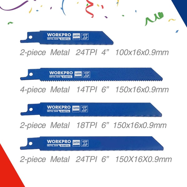 WORKPRO 12V Cordless Reciprocating Saw Set and 32Piece Reciprocating Saw Blade SetWORKPRO 12V Cordless Reciprocating Saw Set and 32Piece Reciprocating Saw Blade Set