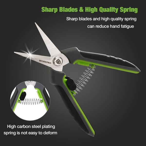 WORKPRO 2 Packs Pruning Shears 65 Gardening Scissors Snips Clippers with Precision Blades Hand Pruner Set with SheathsWORKPRO 2 Packs Pruning Shears 65 Gardening Scissors Snips Clippers with Precision Blades Hand Pruner Set with Sheaths