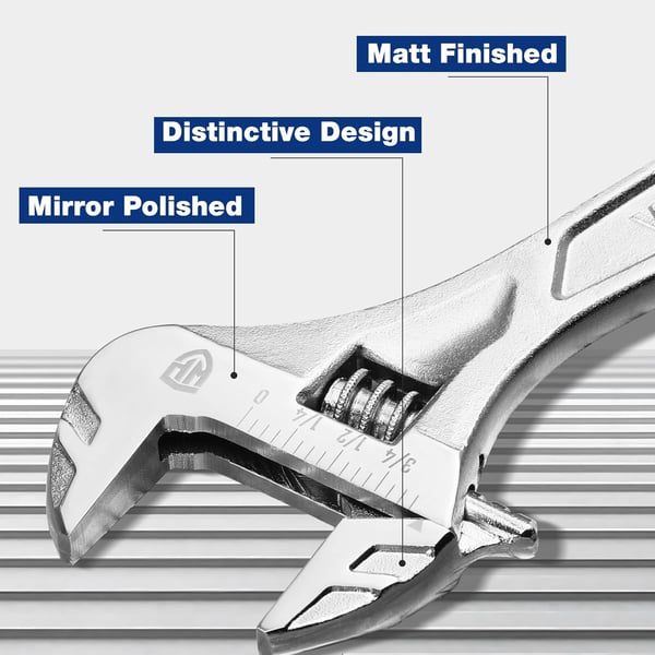 WORKPRO Adjustable Wrench 6inch Heavy Duty Spanner with InchMetric Scale Premium CrV Steel Chrome Plated6 Inch