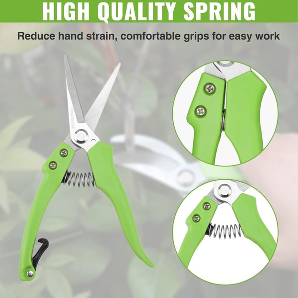 WORKPRO Garden Clippers 2 Pcs Flower Scissors Include 8 Bypass Pruner and 85 Straight Blade Shear Professional Pruning Shears Kit for Cutting Flowers Trimming Plants Fruits PickingWORKPRO Garden Clippers 2 Pcs Flower Scissors Include 8 Bypass Pruner and 85 Straight Blade Shear Professional Pruning Shears Kit for Cutting Flowers Trimming Plants Fruits Picking