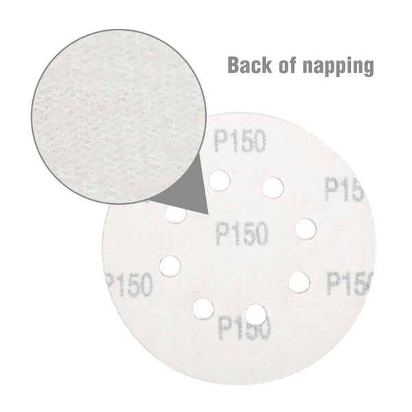 WORKPRO 150piece Sanding Discs Set  5Inch 8Hole Sandpaper 10 Grades Include 60 80 100 120 150180 240 320 400 600 Grits for Random Orbital SanderNot for Oscillating Tools or Mouse SanderRandom Orbital Sander Pads