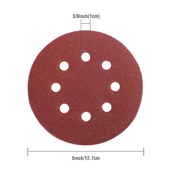 WORKPRO 150piece Sanding Discs Set  5Inch 8Hole Sandpaper 10 Grades Include 60 80 100 120 150180 240 320 400 600 Grits for Random Orbital SanderNot for Oscillating Tools or Mouse SanderRandom Orbital Sander Pads