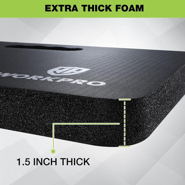 WORKPRO Extra Thick Kneeling Pad Soft Foam Cushioning for Knee Extra Large Foam Kneeler Mat for Gardening Bathing Baby Workout Supplies 175 x 11 x 15 in BlackWORKPRO Extra Thick Kneeling Pad Soft Foam Cushioning for Knee Extra Large Foam Kneeler Mat for Gardening Bathing Baby Workout Supplies 175 x 11 x 15 in Black