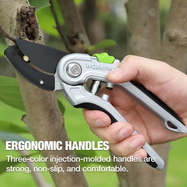 WORKPRO Garden Anvil Pruning Shears 8 Garden Pruning Scissors Heavy Duty with Ergonomically Design Handle LaborSaving Garden Clippers Hand Tools for Thick Dry branches and Dead PlantsWORKPRO Garden Anvil Pruning Shears 8 Garden Pruning Scissors Heavy Duty with Ergonomically Design Handle LaborSaving Garden Clippers Hand Tools for Thick Dry branches and Dead Plants