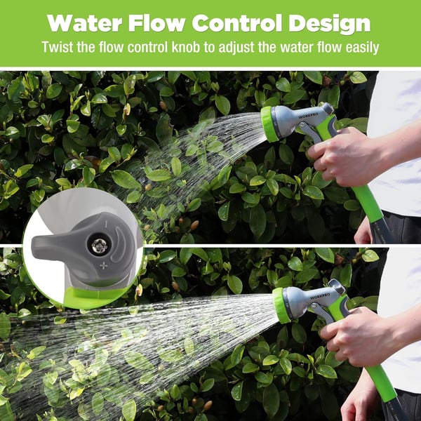 WORKPRO Garden Hose Nozzle  100 Metal Water Hose Sprayer with 8 Watering Patterns amp Thumb Control Adjustable Spray Water Flow for Car Washing Plants Watering Pets Showering Outdoor FunWORKPRO Garden Hose Nozzle  100 Metal Water Hose Sprayer with 8 Watering Patterns amp Thumb Control Adjustable Spray Water Flow for Car Washing Plants Watering Pets Showering Outdoor Fun