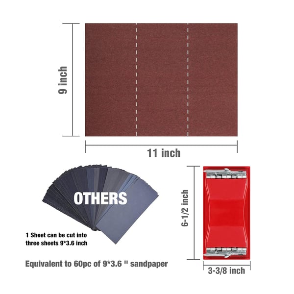 WORKPRO Sandpaper Pack of 24 80600 Assorted Grit with Holder Sand Sponges 4080120 Grit 9x11 Inch Alumina Sand Paper for Wood Furniture Finishing Metal Sanding Paint FinishingWORKPRO Sandpaper Pack of 24 80600 Assorted Grit with Holder Sand Sponges 4080120 Grit 9x11 Inch Alumina Sand Paper for Wood Furniture Finishing Metal Sanding Paint Finishing