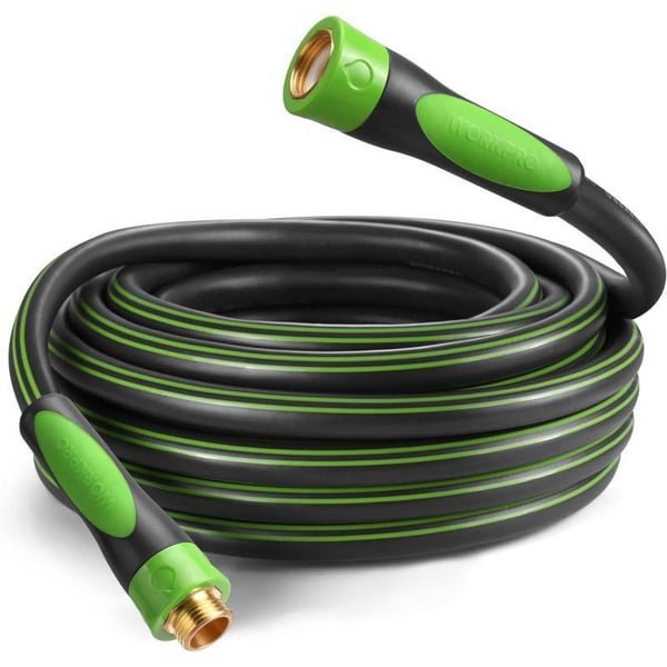 WORKPRO 58 IN x 10 FT Garden Hose Durable Flexible Lightweight Water Hose with BiMaterial 360 Rotation Handle 34 GHT Solid Brass Fittings for Outdoor Lawn Garden amp Yard Car Wash50ft BiMaterial 360 Rotary Handle