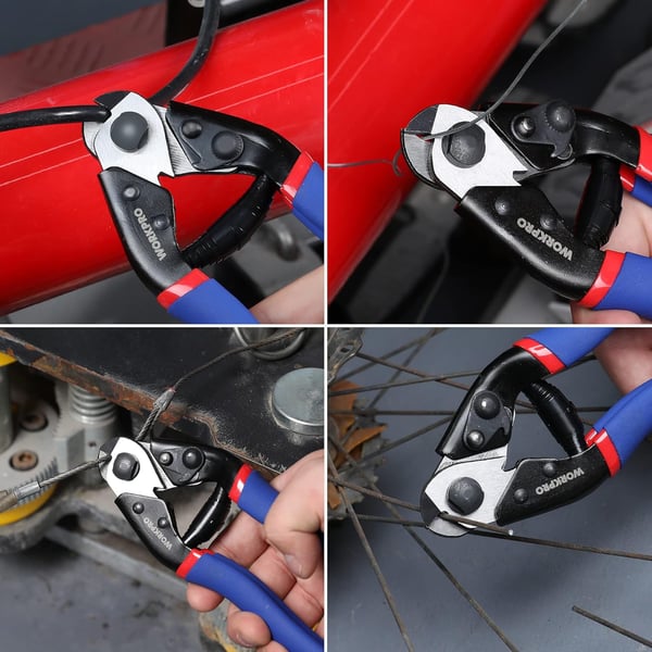 WORKPRO Cable Cutter 712 inch Heavy Duty Wire Rope Cutter Chrome Vanadium Steel Jaw for Hard Wire Ropes Steel Wires And Aircraft CablesWORKPRO Cable Cutter 712 inch Heavy Duty Wire Rope Cutter Chrome Vanadium Steel Jaw for Hard Wire Ropes Steel Wires And Aircraft Cables