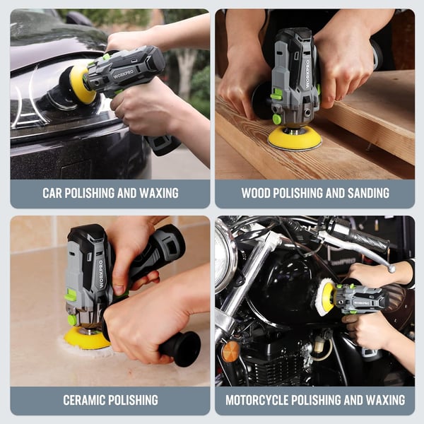 WORKPRO 12V Cordless Polisher 3 Mini Car Detailing Buffer amp Sander Machine Kit with 2 LiIon Batteries Variable Speed Trigger for AutoDIY PolishingSandingWaxingWORKPRO 12V Cordless Polisher 3 Mini Car Detailing Buffer amp Sander Machine Kit with 2 LiIon Batteries Variable Speed Trigger for AutoDIY PolishingSandingWaxing