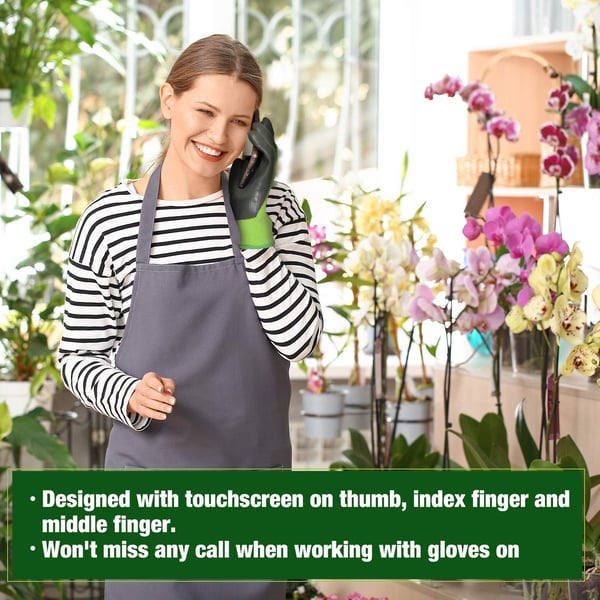 WORKPRO 2 Pairs Garden Gloves Working Gloves with Eco Latex Palm Coated Works Gloves with Touchscreen for Weeding Digging Raking and PruningMMedium Pack of 4